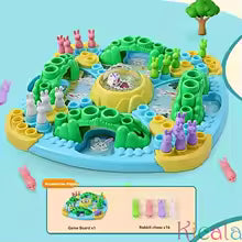 Family Interactive Strategy Game Rabbit Trap Adventure Board Game - with 4 Player Capacity Educational Brain Development Toy