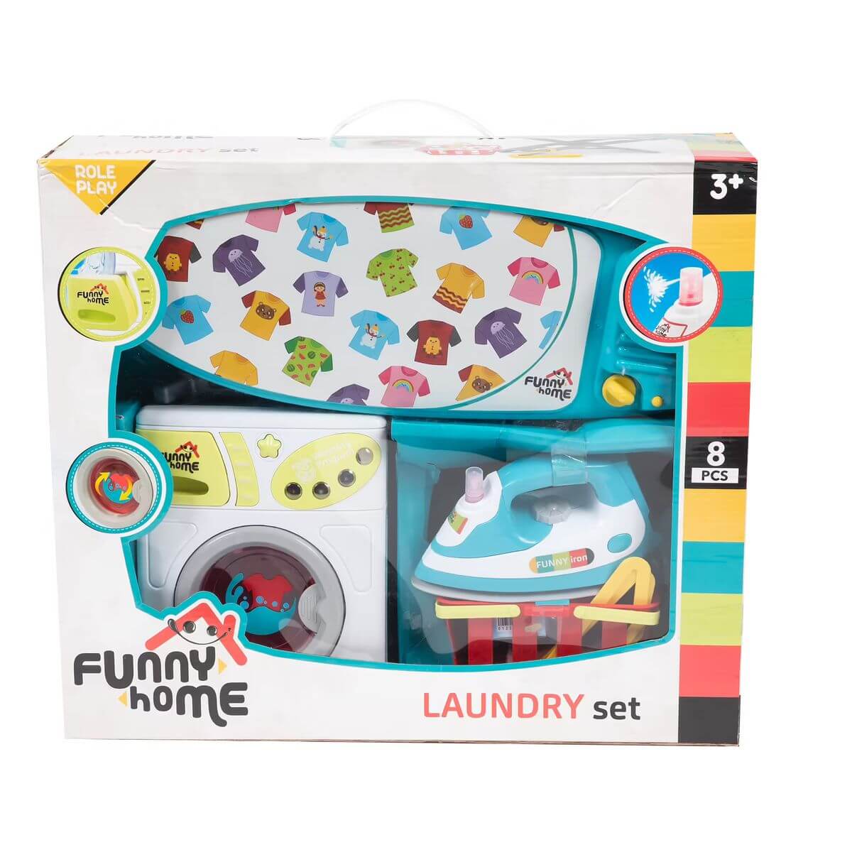Kids Wash Machine Toy with Light & Sound (Battery Operated, Without 5×AA, Window Box)