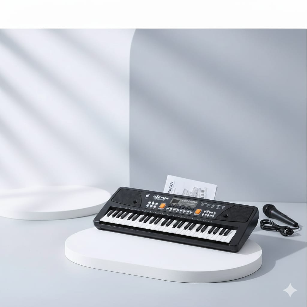 Big Fun 61 Keys Keyboard Piano , Piano for Kids With Microphone Portable Electronic Keyboards For Beginners