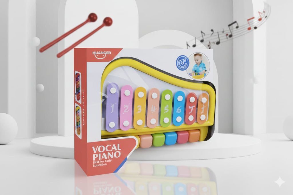 8-Key Kids Xylophone Musical Toy – 2 Colors Mix (Touch Box)