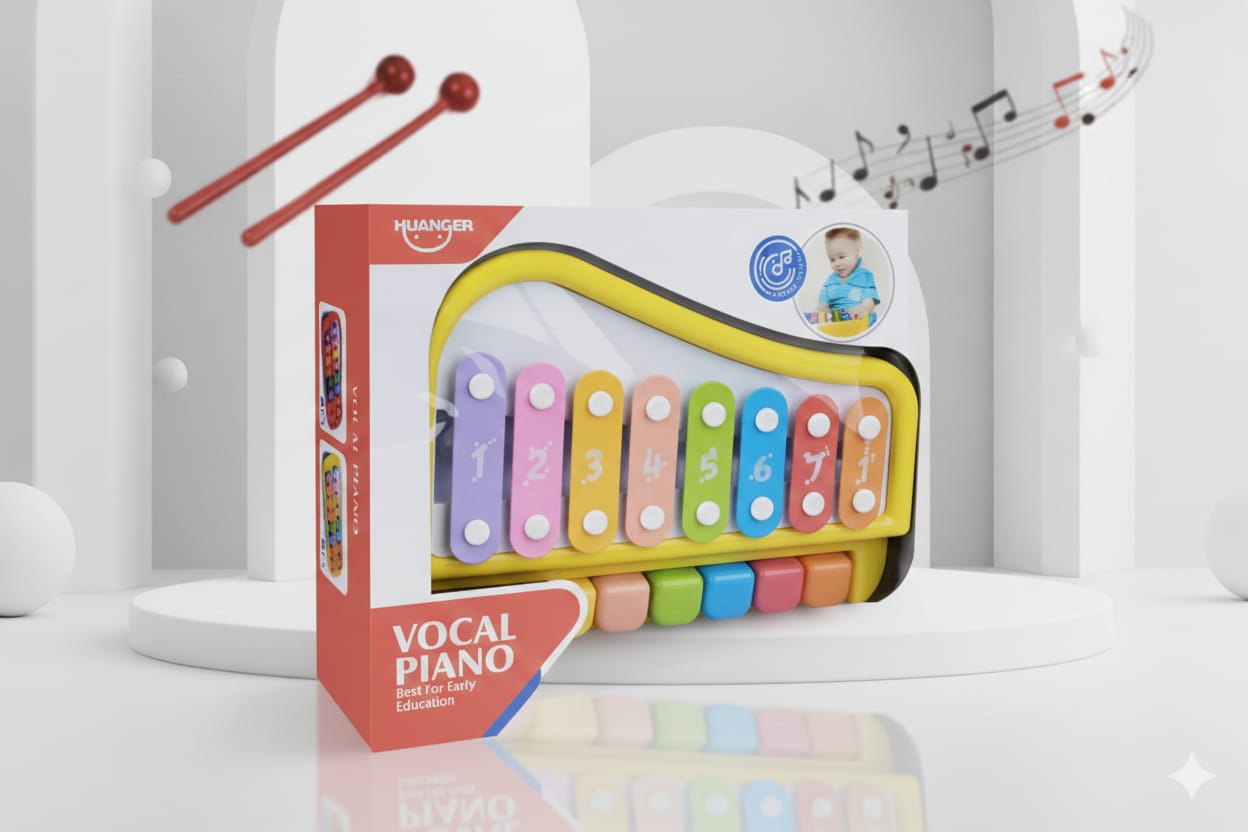 8-Key Kids Xylophone Musical Toy – 2 Colors Mix (Touch Box)