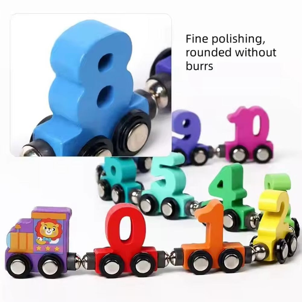 Magnetic Wooden Train Set for Toddlers 🌈