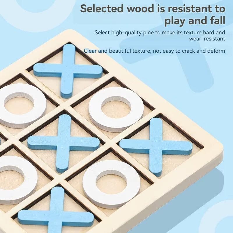 Tic Tac Toe Game Classic Mind Games for Kids Wooden