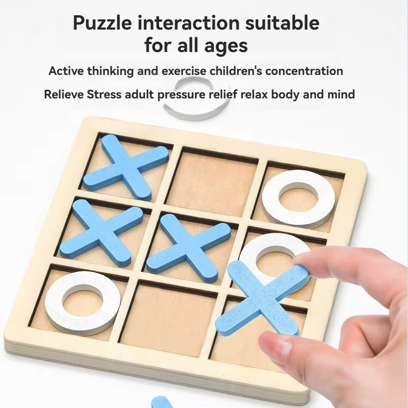 Tic Tac Toe Game Classic Mind Games for Kids Wooden