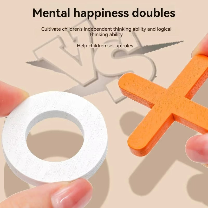 Tic Tac Toe Game Classic Mind Games for Kids Wooden