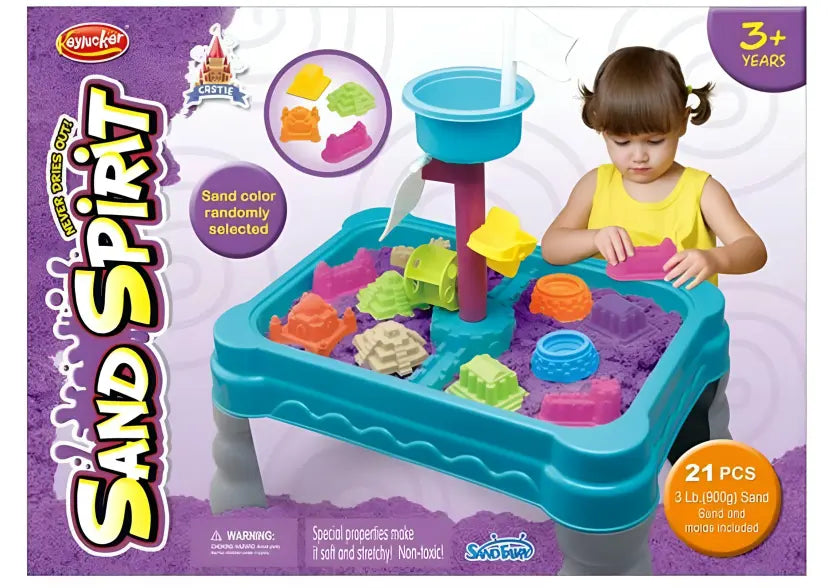 Sand Spirit Play Table – Castle Theme Sensory Play Set (21 Pieces)