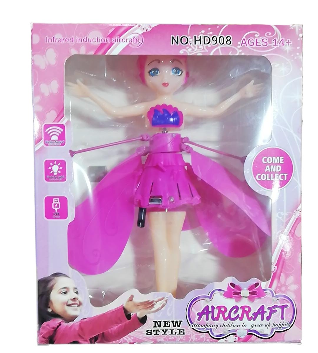 Magic Flying Fairy Princess Doll with Hand Sensor Flying Dancing Doll Toy