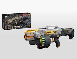 Drum-Fed Foam Bullet Machine Gun with Rechargeable Battery