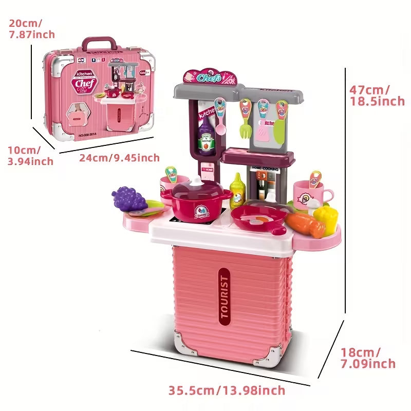 KITCHEN SET, PINK, CARD