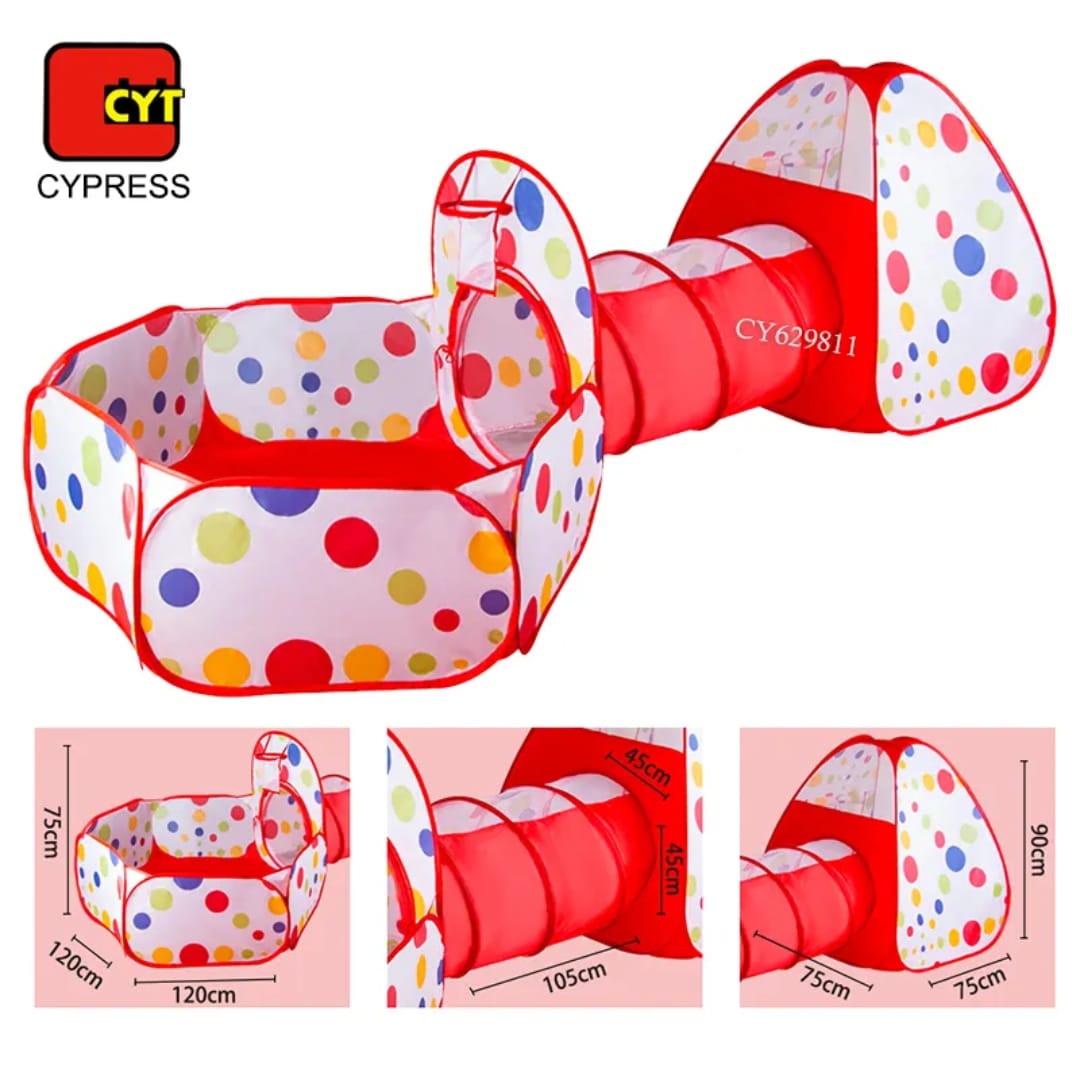 3 in 1 Foldable Tunnel Tent House