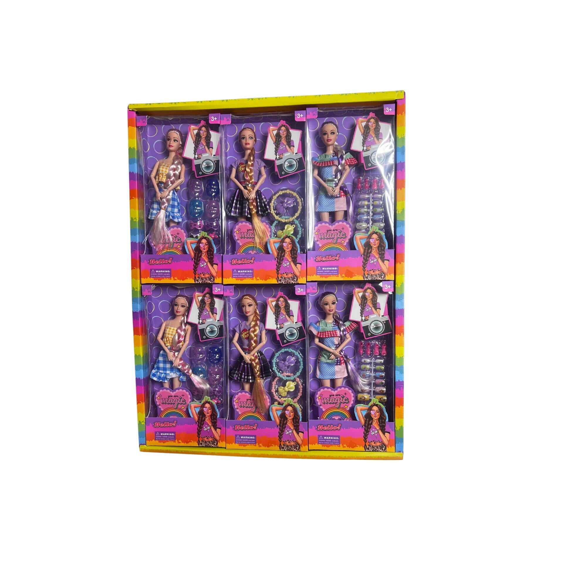 Beautiful Fashion Doll With Long Hairs And Makeup Accessories Collection Toy For Girls