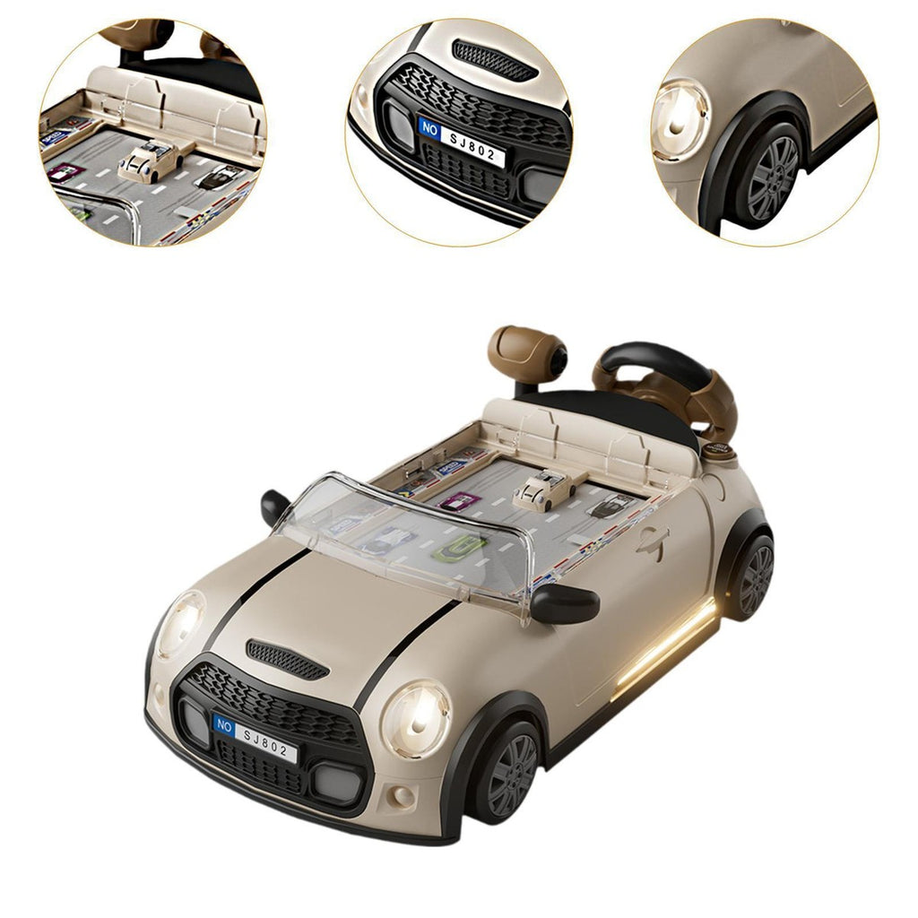 Car Racing Adventure Game Simulating Driving Steering Wheel Controller Toy Electronic Adventure Game Machine with Light for Kids