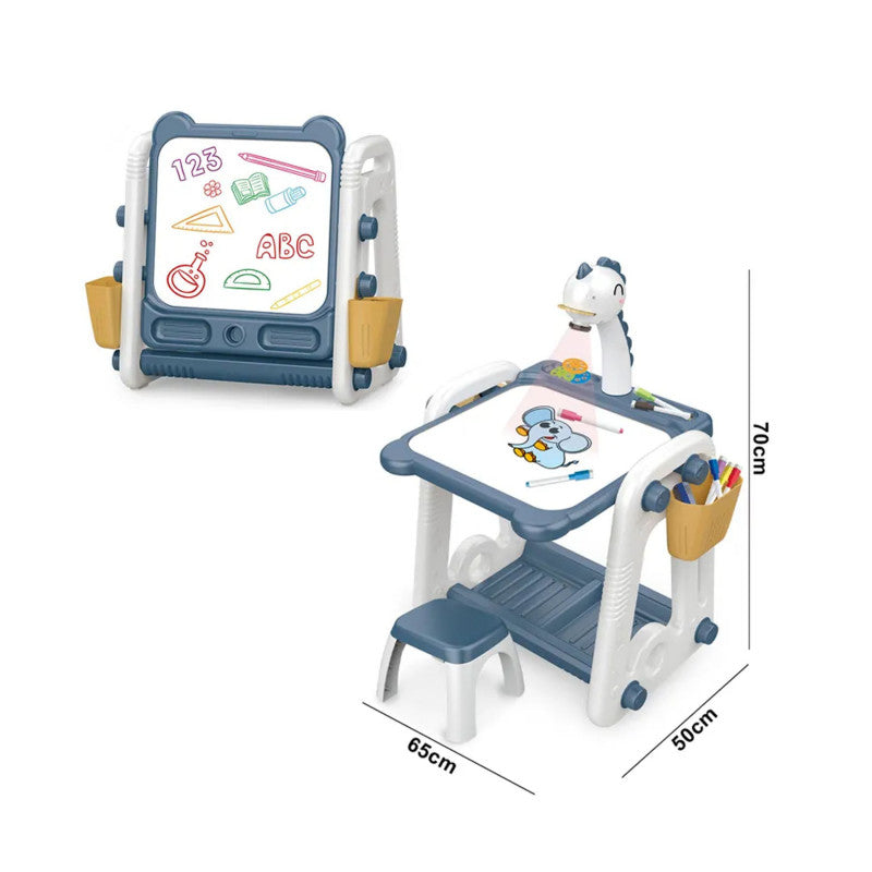 3-in-1 Kids Projection Drawing Table & Art Easel Set