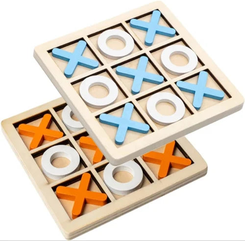 Tic Tac Toe Game Classic Mind Games for Kids Wooden